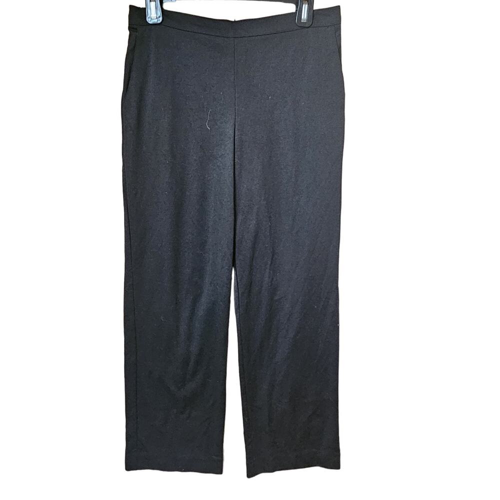 Black Flat Front Pull On Dress Pants Size 8